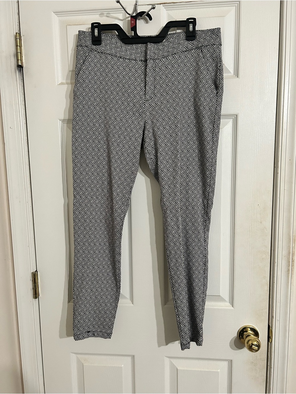 BeBop Gray Patterned Women's Dress Pants - Geometric Print
